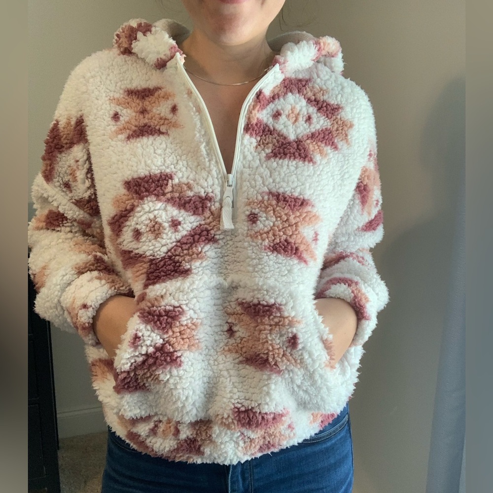 Warm Fuzzy Tribal Zip Up